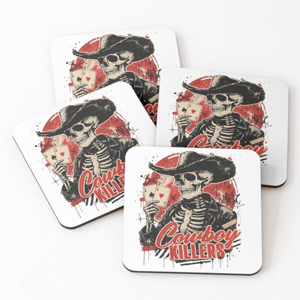 Item preview, Cowboy Killers Skeleton Poker Western Art — Ace's Vintage Grunge Design designed and sold by inkfluenceart.