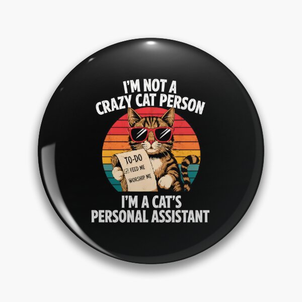Item preview, Cat Personal Assistant Funny Retro Sunset Design designed and sold by OlyvieArt.