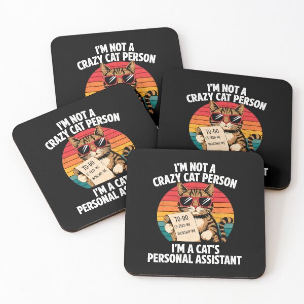 Item preview, Cat Personal Assistant Funny Retro Sunset Design designed and sold by OlyvieArt.