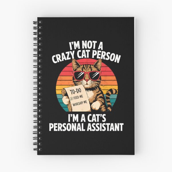 Item preview, Cat Personal Assistant Funny Retro Sunset Design designed and sold by OlyvieArt.