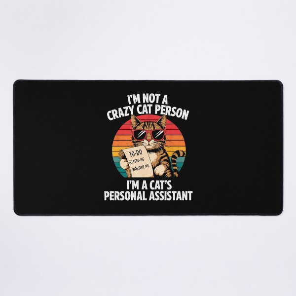 Item preview, Cat Personal Assistant Funny Retro Sunset Design designed and sold by OlyvieArt.