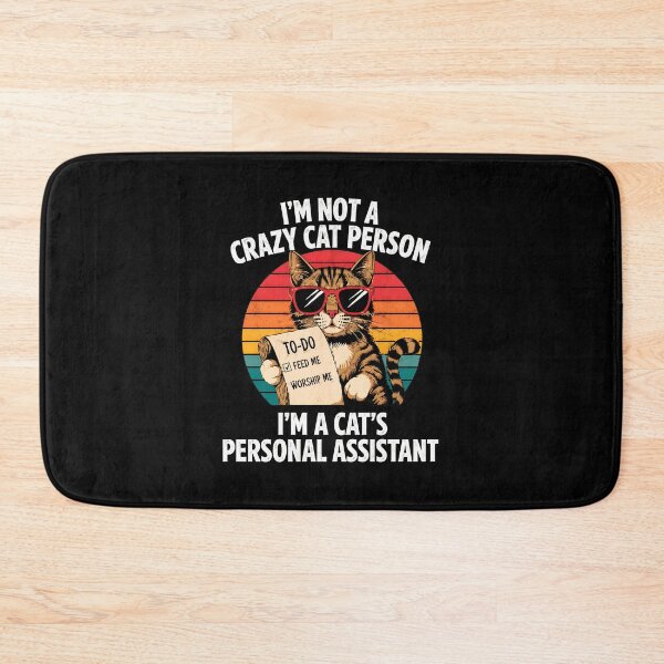 Item preview, Cat Personal Assistant Funny Retro Sunset Design designed and sold by OlyvieArt.