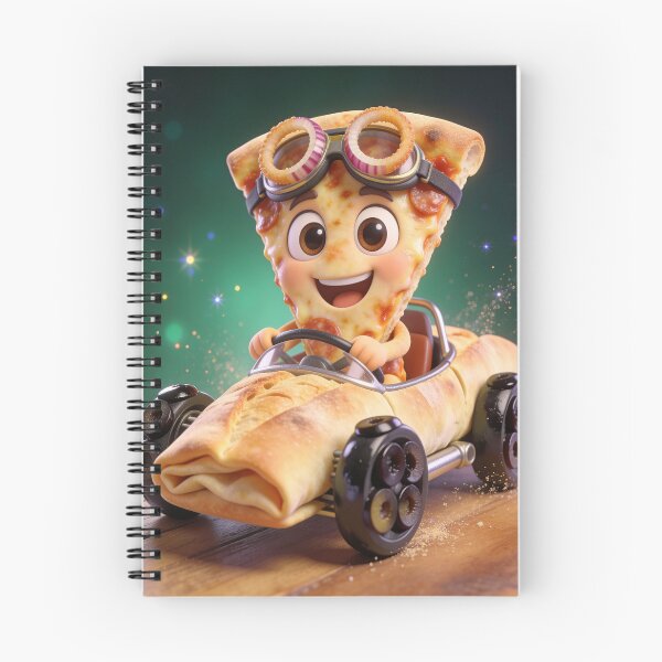 Item preview, Cute Pizza Slice Driving Baguette Race Car designed and sold by OksArtStudio.