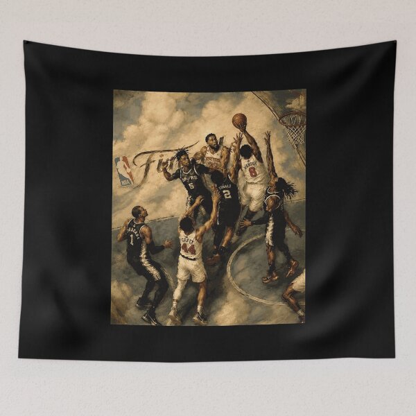 Item preview, Vintage Basketball Game Art  designed and sold by KellyKing71823.