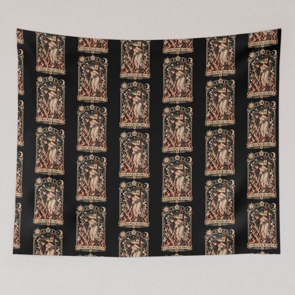 Item preview, Girl Will Be Girls Witch Cigarette Burning Tarot Card Women designed and sold by Strow--bary.