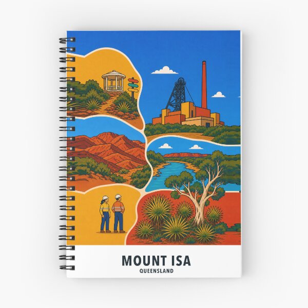 Item preview, Mount Isa Mining City Outback Skyline designed and sold by Print My Town.