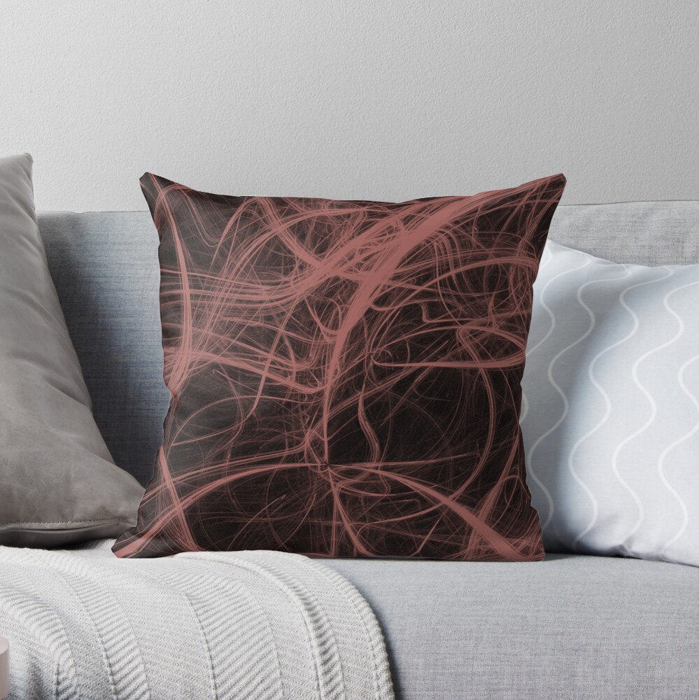 COLOUR OF THE YEAR 2015 | MARSALA | PATTERN DESIGN | MARSALA LIGHTNING STORM Throw Pillow