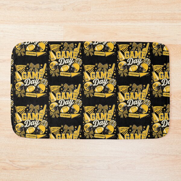 Item preview, Game Day Football Season Black  Gold Yellow Kids Women Men designed and sold by Strow--bary.