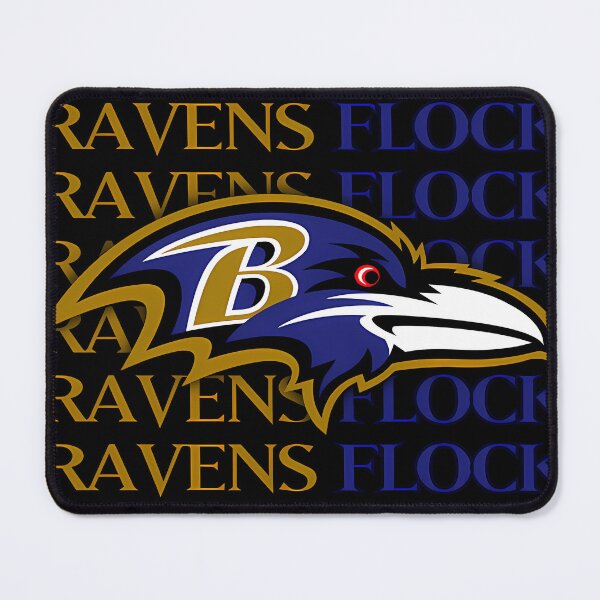 Item preview, Baltimore Ravens Head Ravens Flock designed and sold by EricPeterso.
