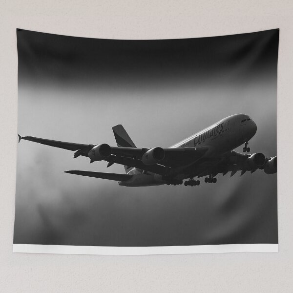 Item preview, Emirates A380 - Aviation in Monochrome designed and sold by Skyframe Aviation.