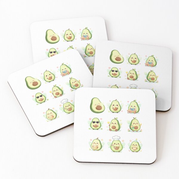 Item preview, Adorable Avocado Angel Characters designed and sold by HoneyBlizz.