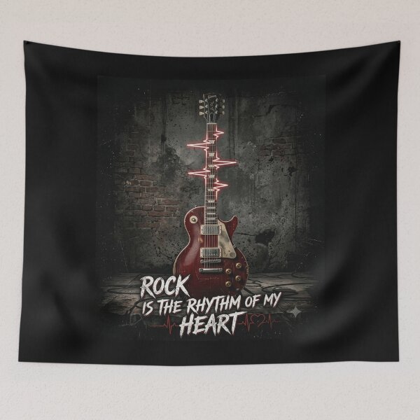 Item preview, Rock is the Rhythm of My Heart | Vintage Electric Guitar ECG T-Shirt designed and sold by ArthurShu.