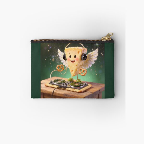Item preview, Cute Cheese Angel DJ Playing Music on Cracker Turntables designed and sold by OksArtStudio.