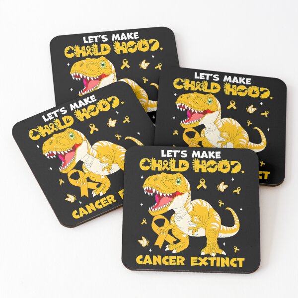 Item preview, Let'S Make Childhood Cancer Extinct Cute Yellow Dinosaur Kid designed and sold by Strow--bary.