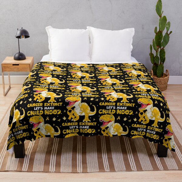 Item preview, Let'S Make Childhood Cancer Extinct Cute Yellow Dinosaur Kid designed and sold by Strow--bary.