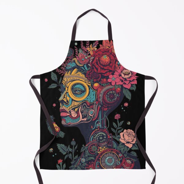 Item preview, Botanical Mind Gear: Steampunk Cybernetic Portrait designed and sold by  Mythical Entanglement.
