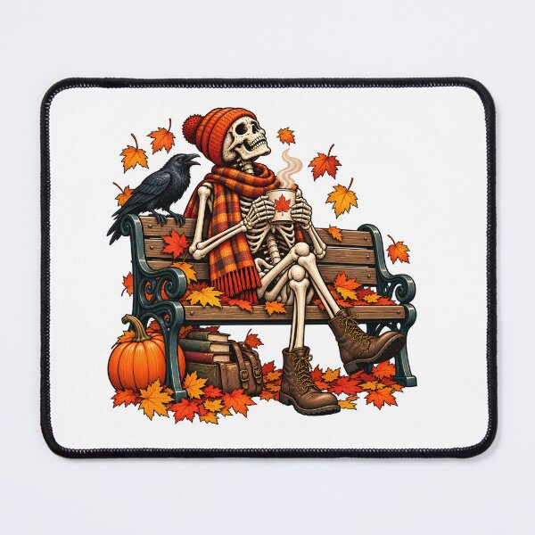 Item preview, Skeleton Enjoying His Autumn Coffee designed and sold by TOMSZE.