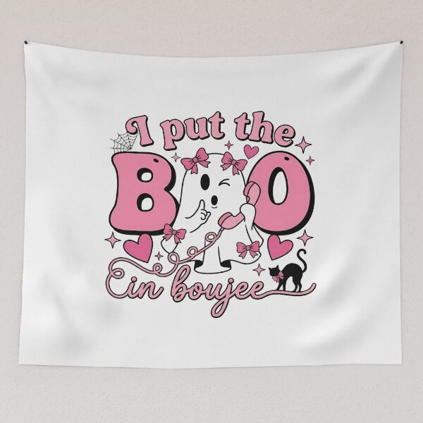 Item preview, I Put The Boo In Boujee Pink Halloween Ghost designed and sold by KroghDs.