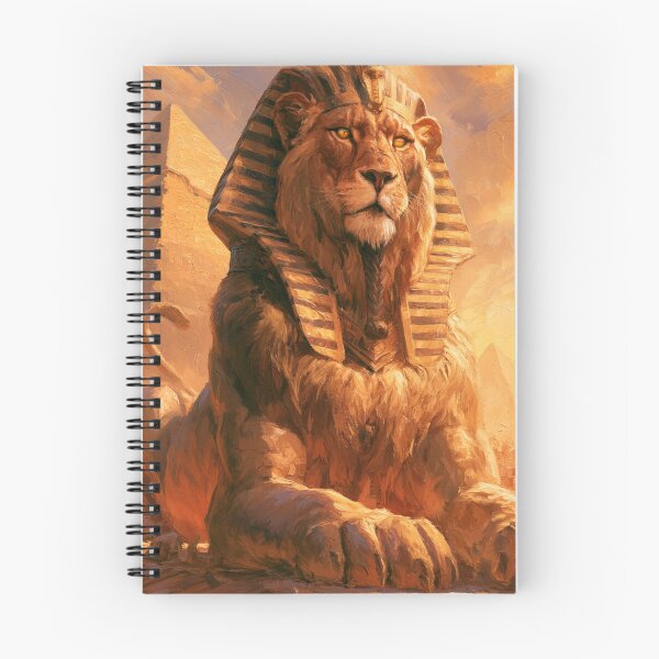 Item preview, A majestic Sphynx resting in a desert with pyramids, Fantasy & Mythological Creatures designed and sold by CDC40.
