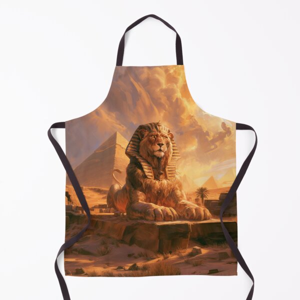 Item preview, A majestic Sphynx resting in a desert with pyramids, Fantasy & Mythological Creatures designed and sold by CDC40.