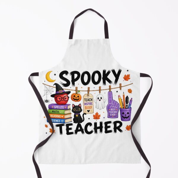 Item preview, Spooky Teacher Teach Inspire Boo Halloween School designed and sold by VibeTherapyArt.
