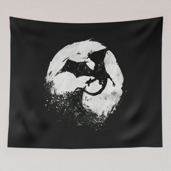Item preview, Dragon Moon Abstract Ink Wash designed and sold by CHARLHEELER.