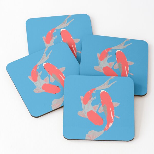 Item preview, Vibrant Red Yin Yang Koi Fish Japanese Art designed and sold by Rhapsodic1290.