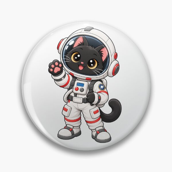 Item preview, Astro Cat – Cute Black Cat Astronaut in Space designed and sold by 50Pxels.