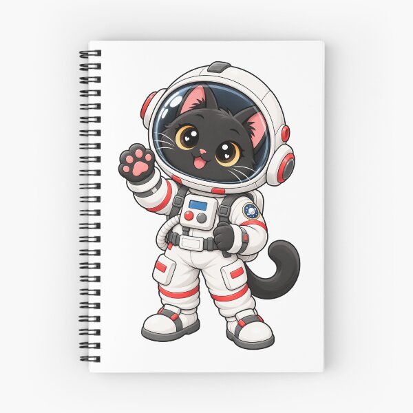 Item preview, Astro Cat – Cute Black Cat Astronaut in Space designed and sold by 50Pxels.