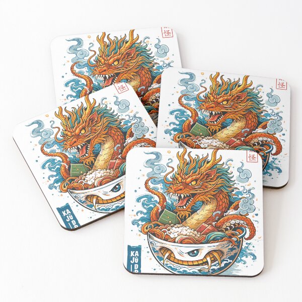 Item preview, Kaiju Dragon Ramen Bowl Poster designed and sold by Matinez Pink.