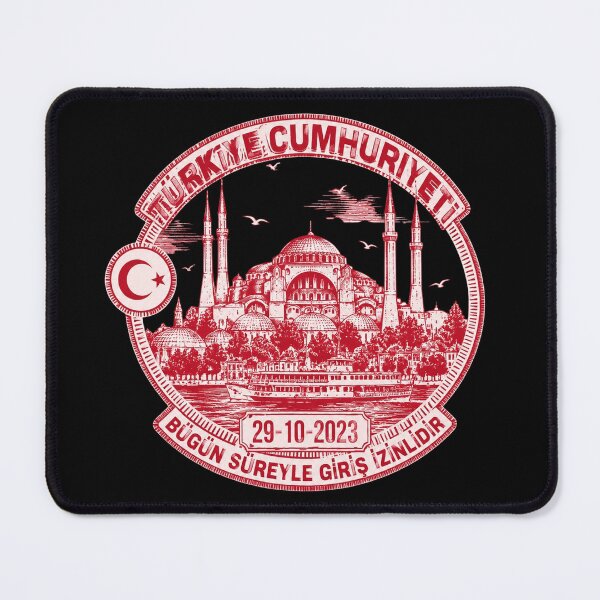 Item preview, Passport Stamp Istanbul Türkiye Vintage Blue Mosque designed and sold by BarnettemarArts.