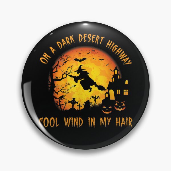 Item preview, On A Dark Desert Highway Cool Wind Witch Halloween Vintage Graphic designed and sold by MaremmaStudio.