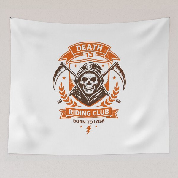 Item preview, Death 13 Riding Club Poster designed and sold by Matinez Pink.