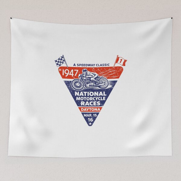 Item preview, 1947 Daytona Motorcycle Races Poster designed and sold by Matinez Pink.