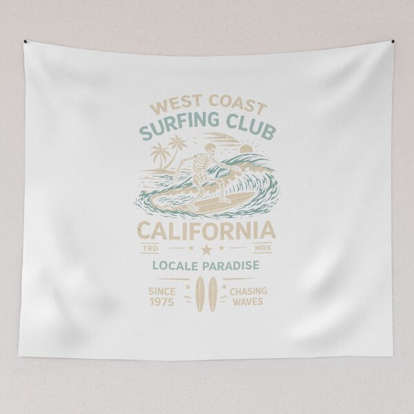 Item preview, West Coast Surfing Club Poster designed and sold by Matinez Pink.