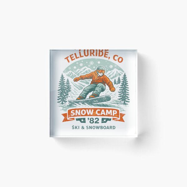 Item preview, Telluride Snow Camp Snowboard Poster designed and sold by Matinez Pink.
