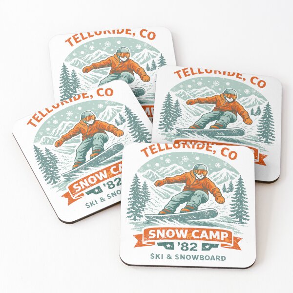 Item preview, Telluride Snow Camp Snowboard Poster designed and sold by Matinez Pink.