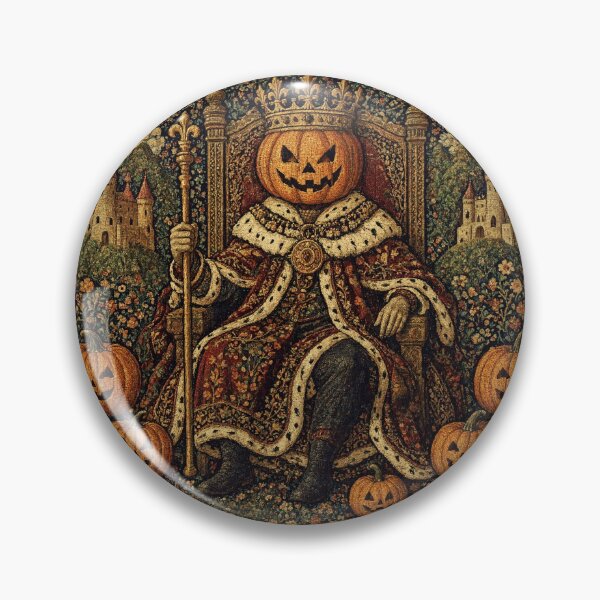 Item preview, Medieval style Halloween Tapestry  Jack-o -Lantern designed and sold by Vintage Designs +.