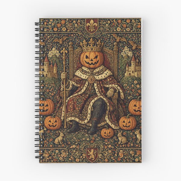 Item preview, Medieval style Halloween Tapestry  Jack-o -Lantern designed and sold by Vintage Designs +.