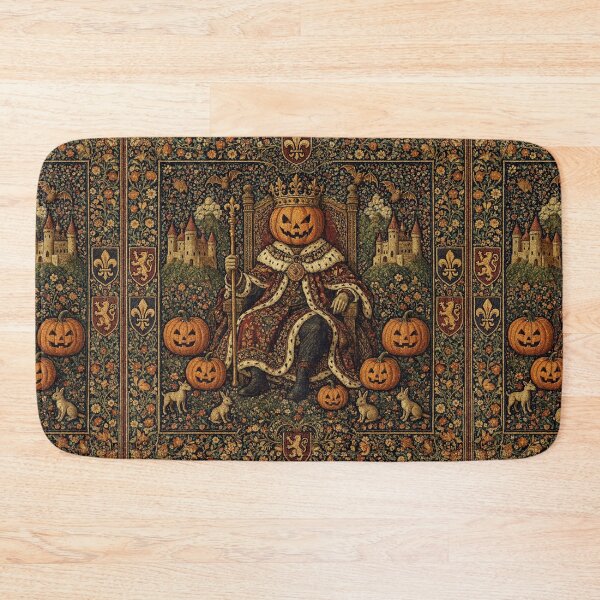 Item preview, Medieval style Halloween Tapestry  Jack-o -Lantern designed and sold by Vintage Designs +.