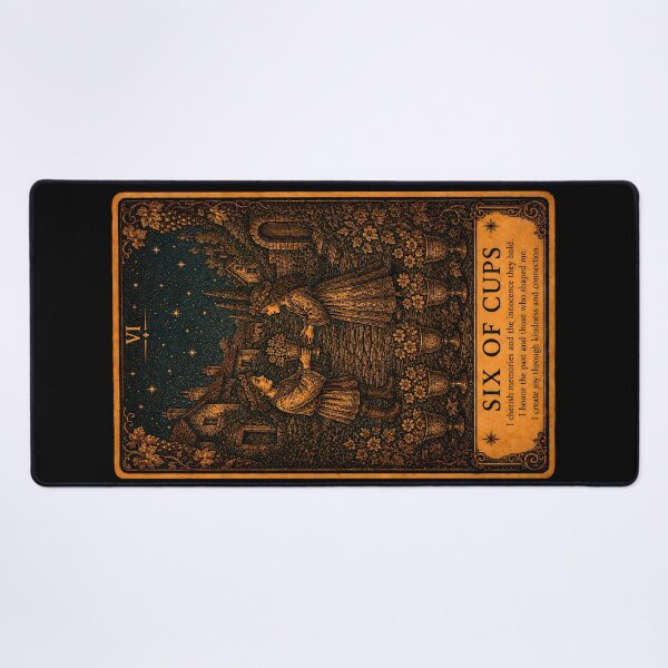 Item preview, Six of Cups Tarot Card - Nostalgic Memories & Innocence Illustration designed and sold by ArcanaAbsolute.