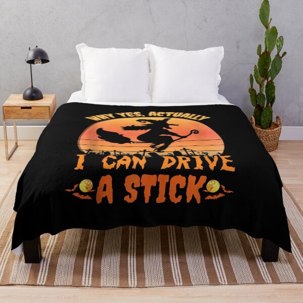 Item preview, Why Yes Actually I Can Drive a Stick Funny Witch Halloween Graphic designed and sold by MaremmaStudio.