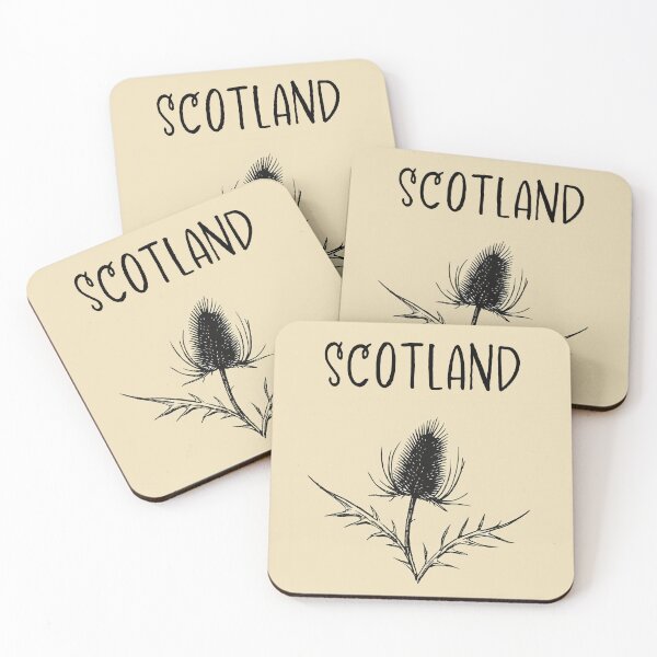 Item preview, Scotland Thistle Print – A Wee Bit Dramatic, Funny Travel Pun Design designed and sold by MarkedArtPrints.