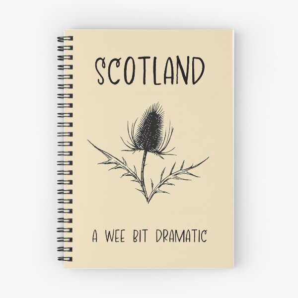 Item preview, Scotland Thistle Print – A Wee Bit Dramatic, Funny Travel Pun Design designed and sold by MarkedArtPrints.