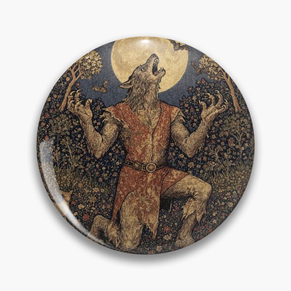 Item preview, Medieval style Halloween Tapestry  Werewolf Werwulf designed and sold by Vintage Designs +.