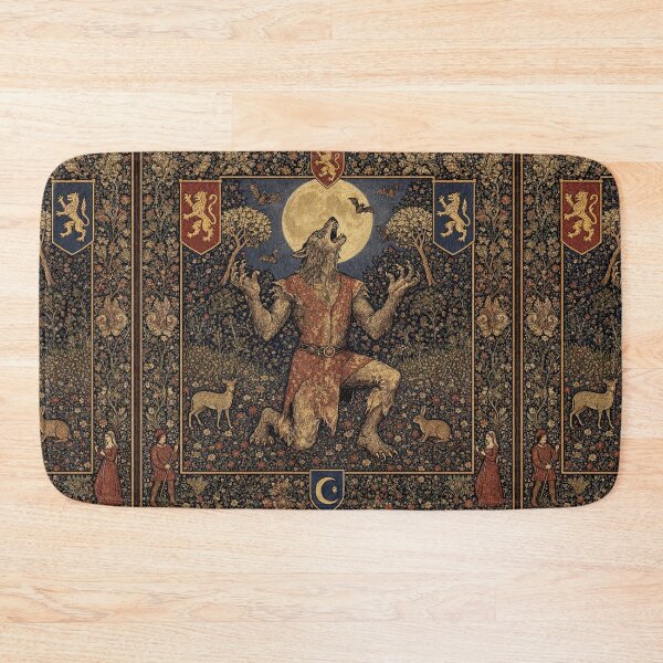 Item preview, Medieval style Halloween Tapestry  Werewolf Werwulf designed and sold by Vintage Designs +.