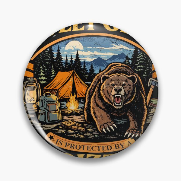 Item preview, Grizzly Camping Gear Poster designed and sold by Matinez Pink.