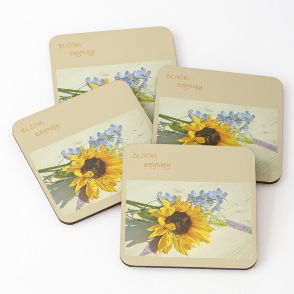 Item preview, Bloom Anyway – Sunflower Botanical Inspirational Design designed and sold by Shambhavi_Studio.