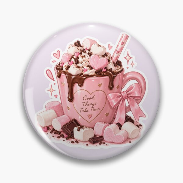 Item preview, Pink Hot Chocolate Aesthetic – Cute Kawaii Marshmallow Girlies Drink designed and sold by AstraDrip Studio.
