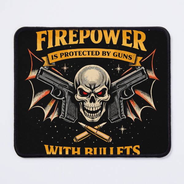 Item preview, Firepower Guns Skull Poster designed and sold by Matinez Pink.